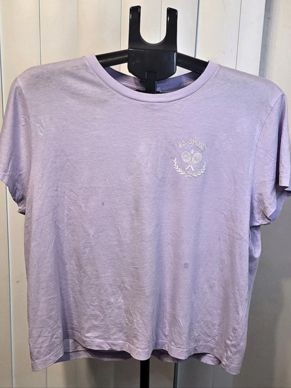 PINK Tennis Logo Short Sleeve Tee Purple XL